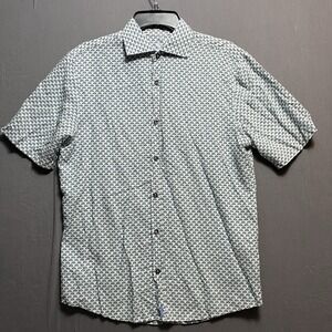 Johnnie-o Featherweight Button Down Men Size small Semi Circle Print